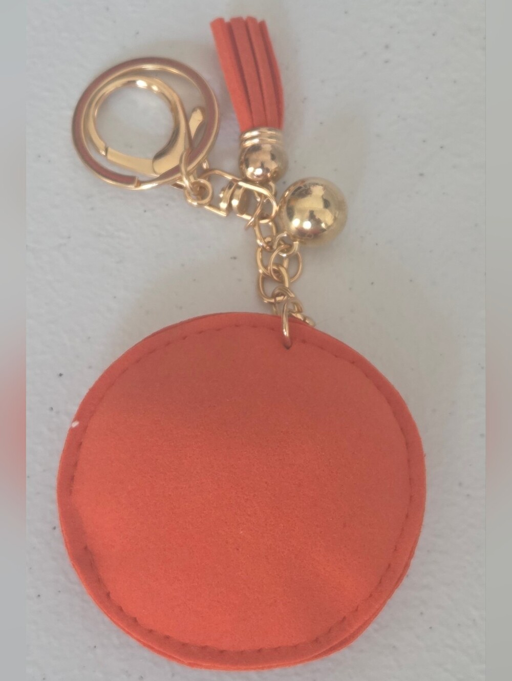 Orange Crystal Emoji M&M-Inspired Keychain Charm NIP - Picture 4 of 5